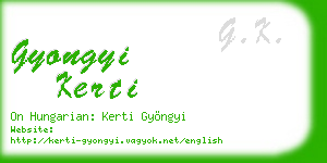 gyongyi kerti business card