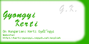 gyongyi kerti business card